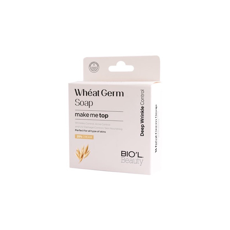 صابون کرمی پاک کننده پوست کمک به رفع چین و چروک و ترمیم کننده حاوی عصاره جوانه گندم بیول 100 گرم