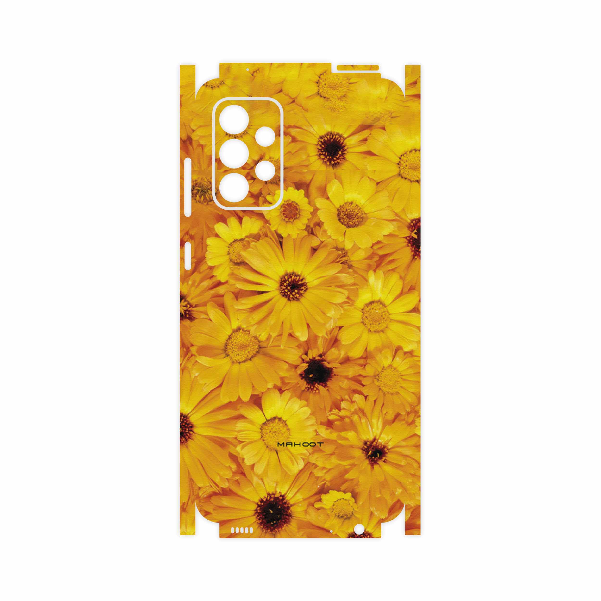 برچسب پوششی ماهوت مدل Yellow-Flower-FullSkin مناسب برای گوشی موبایل سامسونگ Galaxy A72