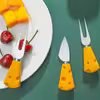 ست کارد صبحانه خوری طرح پنیر مجموعه 4 عددی