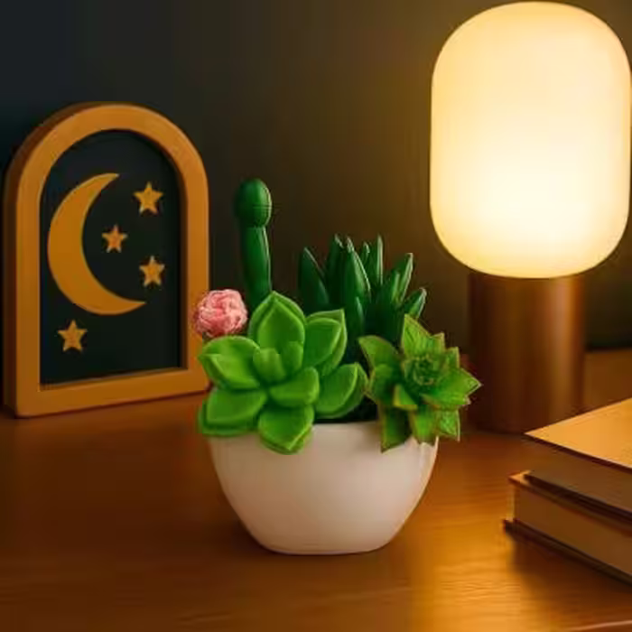 گلدان کاکتوس مصنوعی کوچک