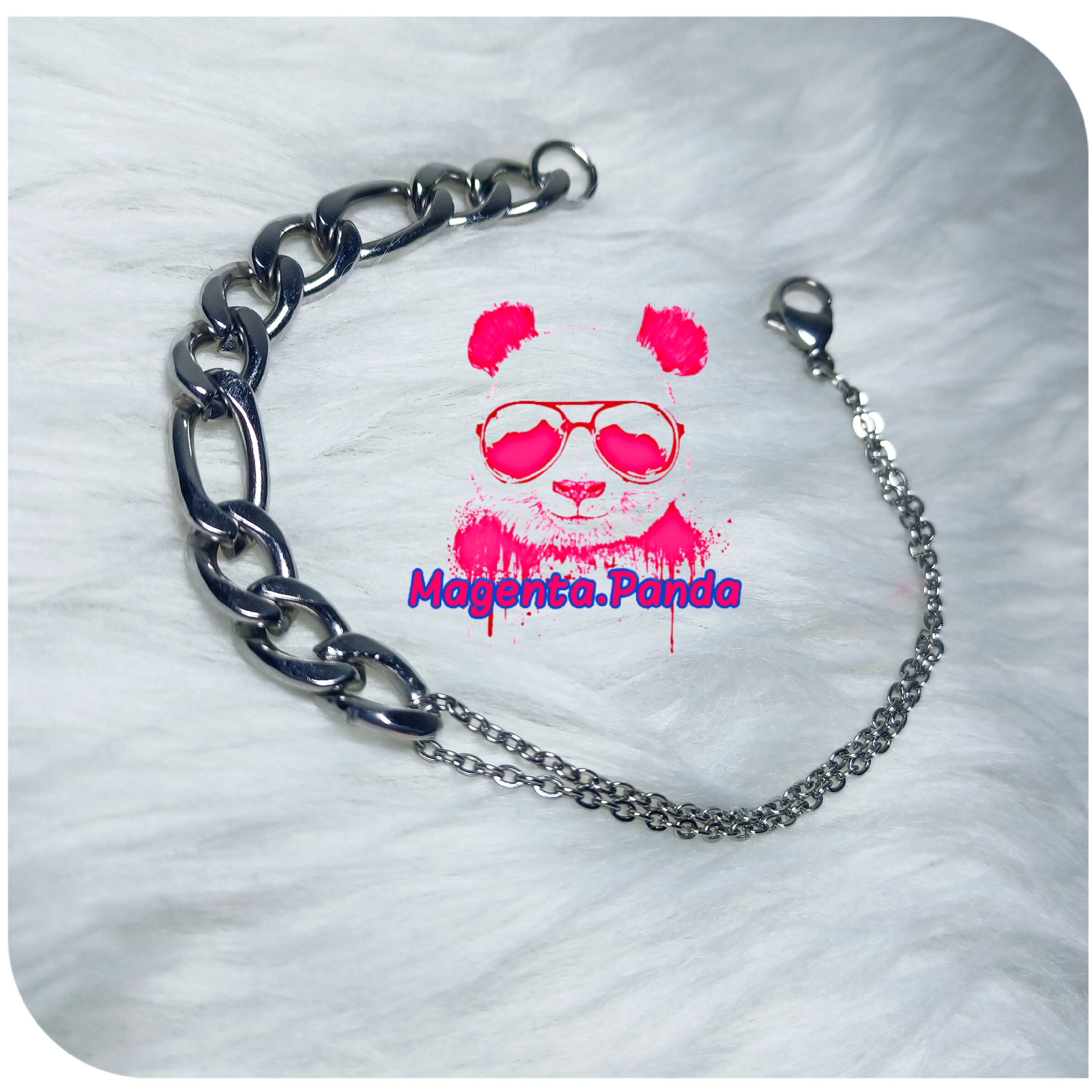 دستبند ترکیبی کاتیر و دیپلمات  استیل رنگ ثابت رنگ طلایی و نقره ای