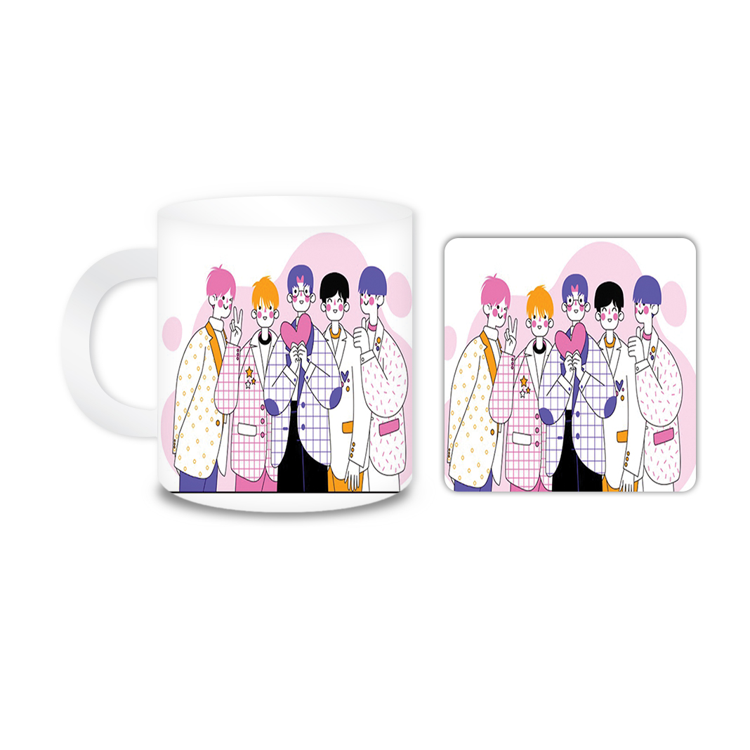 ماگ مدل پسرها کد 2091 به همراه زیر لیوانی