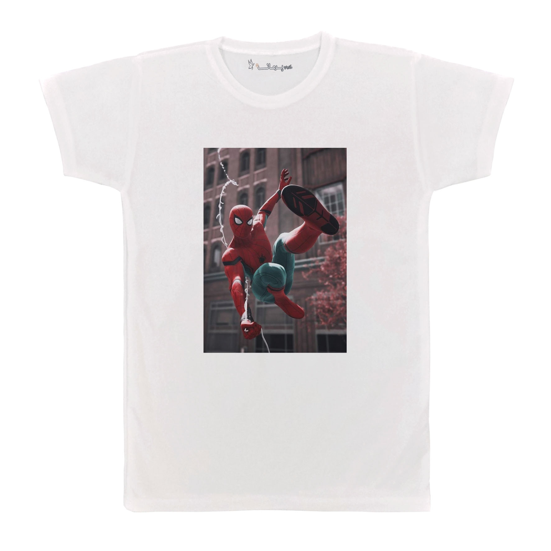 تی شرت آستین کوتاه بچگانه پرمانه طرح مرد عنکبوتی کد pmt.6790