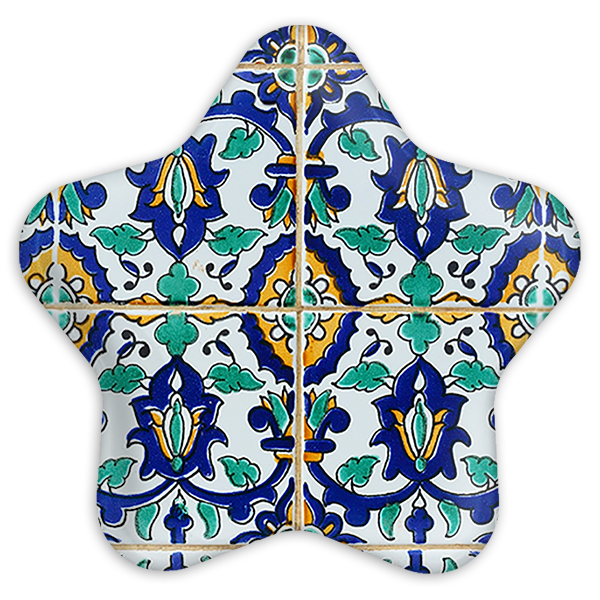 پیکسل خندالو طرح کاشی مدل ستاره ای کد 2186