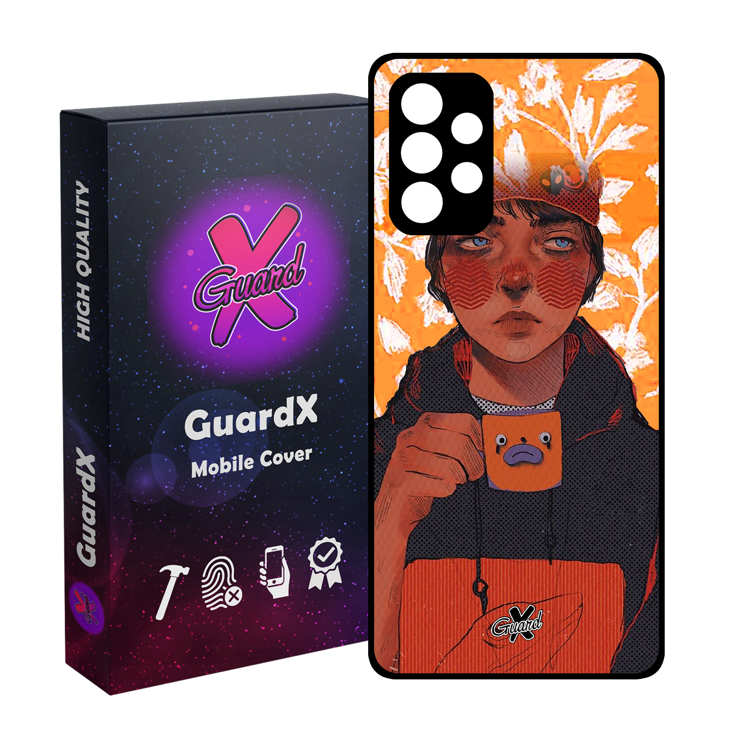 کاور گارد ایکس طرح Girl مدل Glass10319 مناسب برای گوشی موبایل سامسونگ Galaxy A32 4G