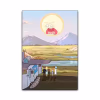 تابلو شاسی گوفی مدل انیمیشن ریک و مورتی طرح Rick and Morty کد SUN25 | دنیای قاب
