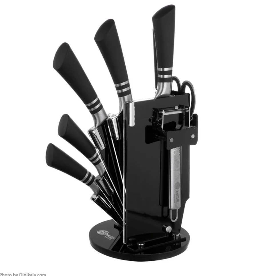 سرویس چاقو آشپزخانه 9 پارچه ام جی اس مدل KS-9024B