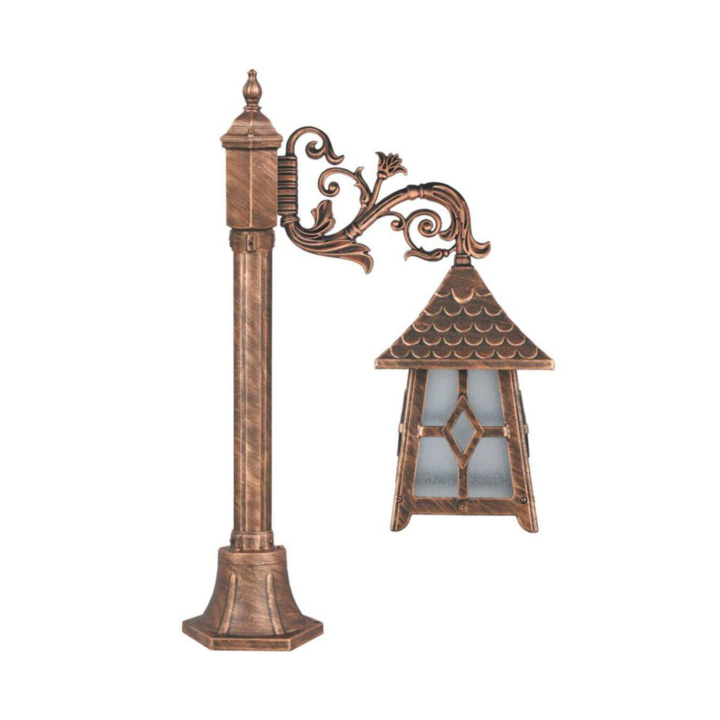 چراغ چمنی حیاطی و پارکی تکشیدفام مدل کلبه کد 9177-8314