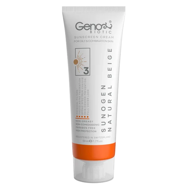 کرم ضدآفتاب سانوژن (مناسب پوست های چرب و مختلط) رنگ بژ نرمال