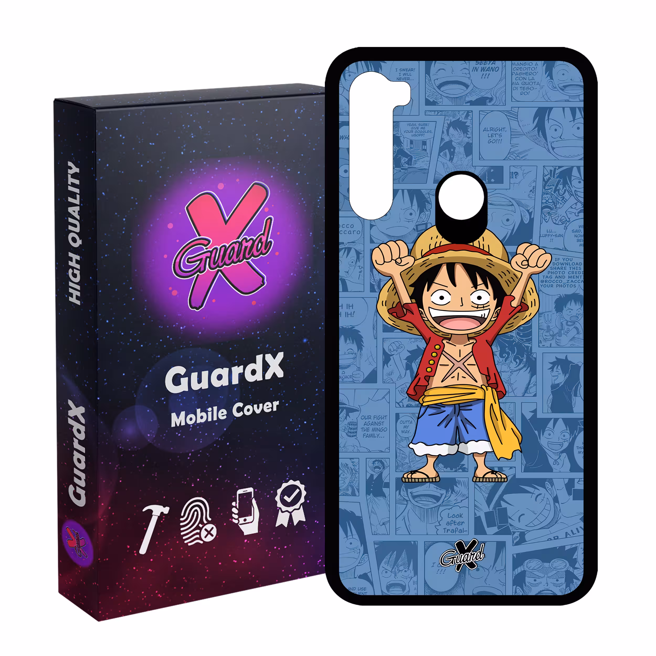 کاور گارد ایکس طرح One Piece Luffy Anime مدل Glass10464 مناسب برای گوشی موبایل شیائومی Redmi Note 8