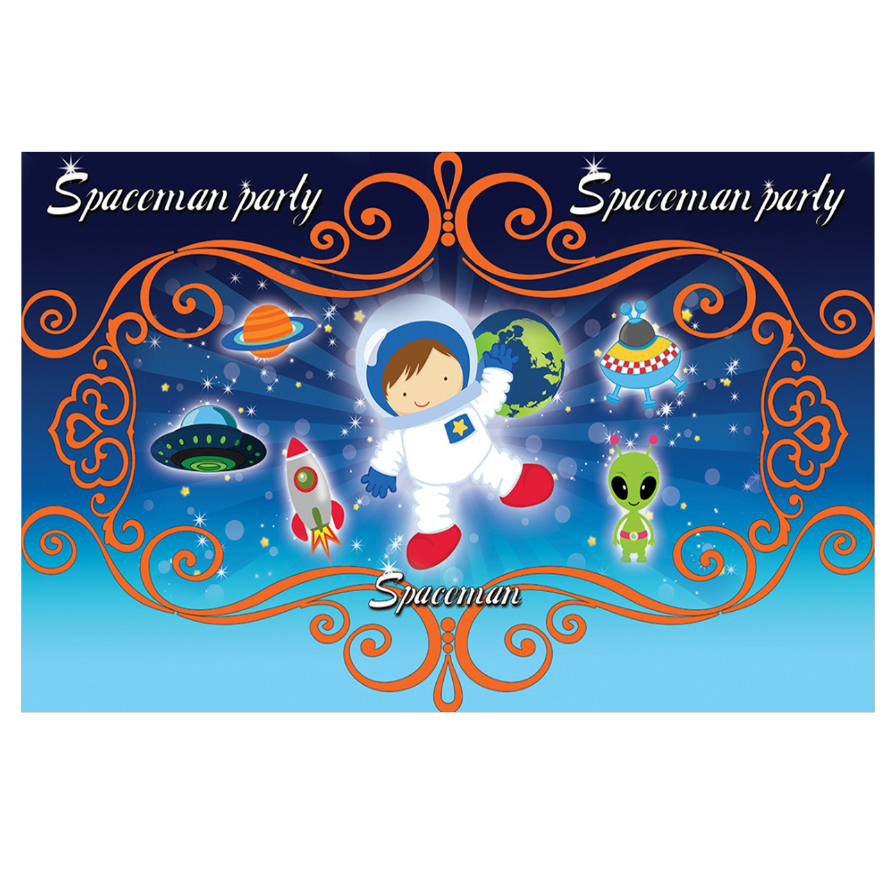 بنر تولد مسترتم طرح فضانورد پلاس