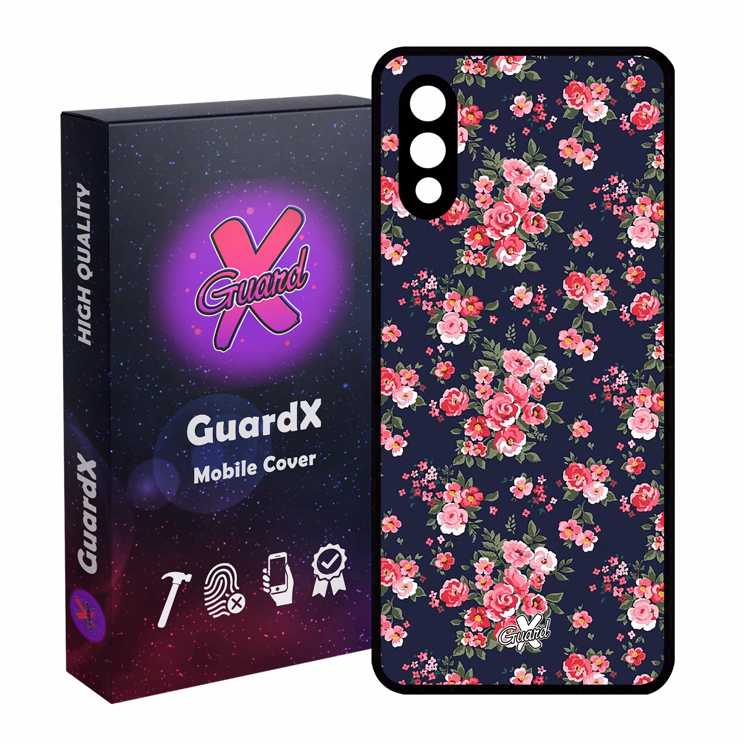 کاور گارد ایکس طرح Flower مدل Glass10130 مناسب برای گوشی موبایل سامسونگ Galaxy A02 / M02