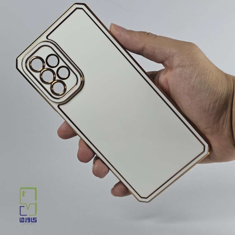 قاب گوشی a53 دور طلایی مای کیس سفید| Samsung A53
