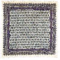 رومیزی قلمکار ممتاز اصفهان اثر عطريان طرح بته G155 سايز 120*120 سانتي متر