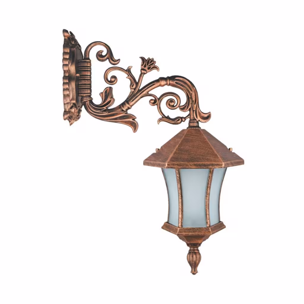 چراغ دیواری حیاطی و پارکی تکشیدفام مدل ویکتوریا کمرباریک کد 8204-15