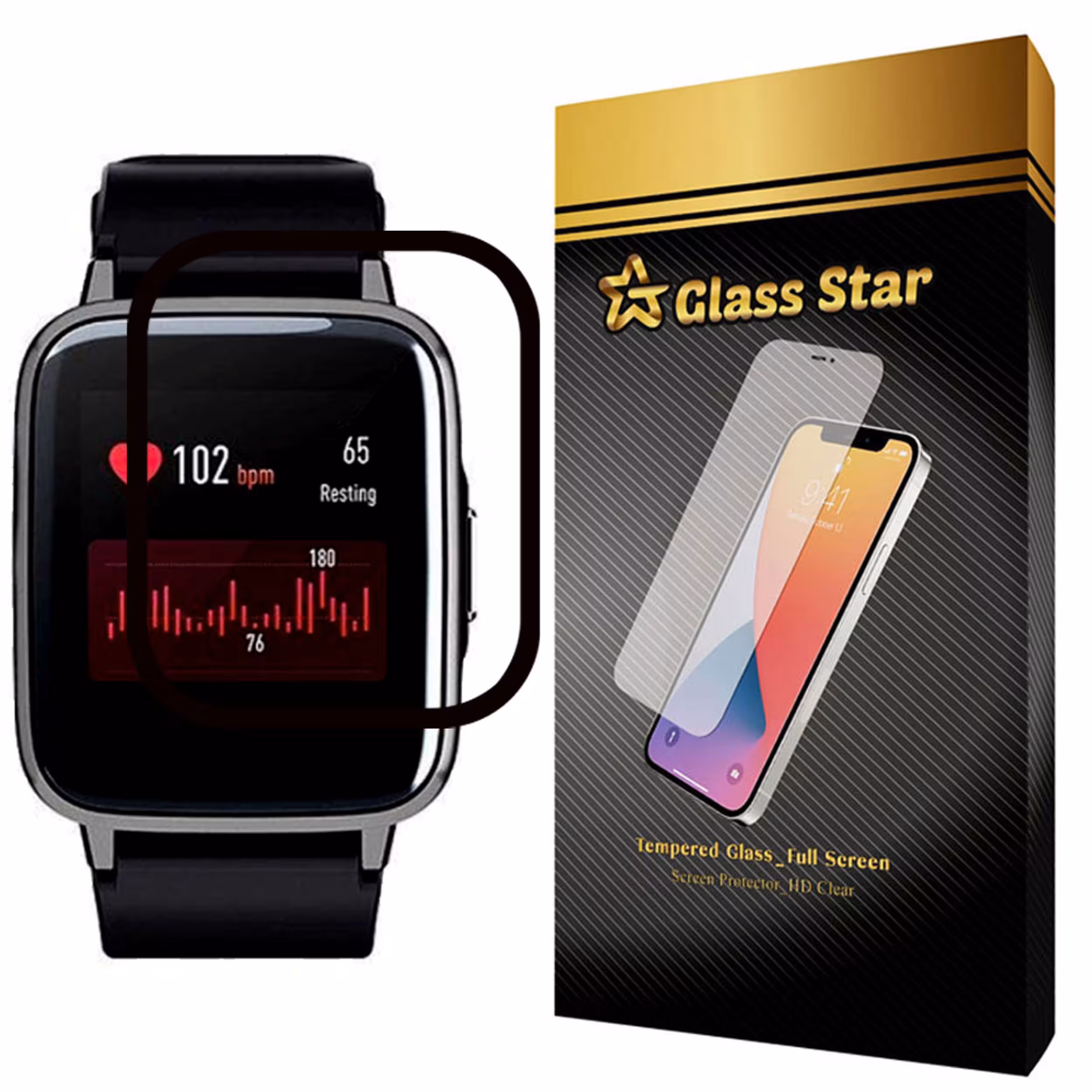 محافظ صفحه نمایش گلس استار مدل PMGA-Glass مناسب برای ساعت هوشمند شیائومی Haylou LS01