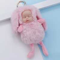 سرکلیدی خزی کودک بیبی صورتی 30115