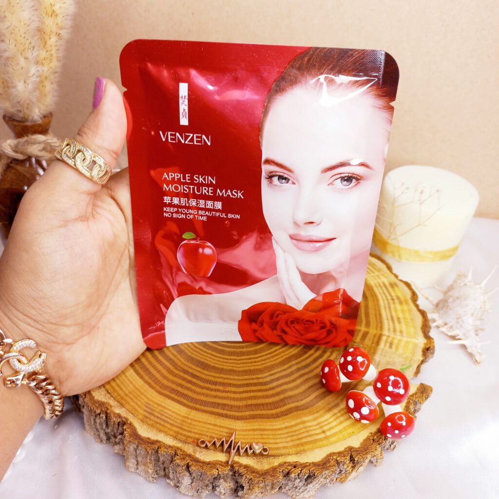 ماسک ورقه ای عصاره سیب ونزن VENZEN کد 22535 | پخش عمده