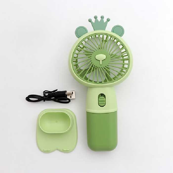پنکه دستی شارژی مدل تاجی سبز 36644