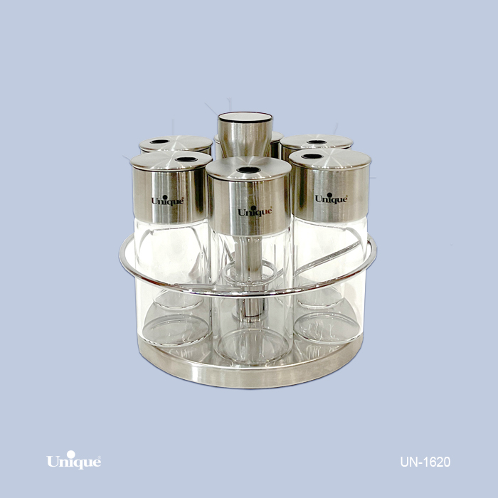 ست ادویه 6 عددی استیل گردان یونیک کد محصول: UN-1620