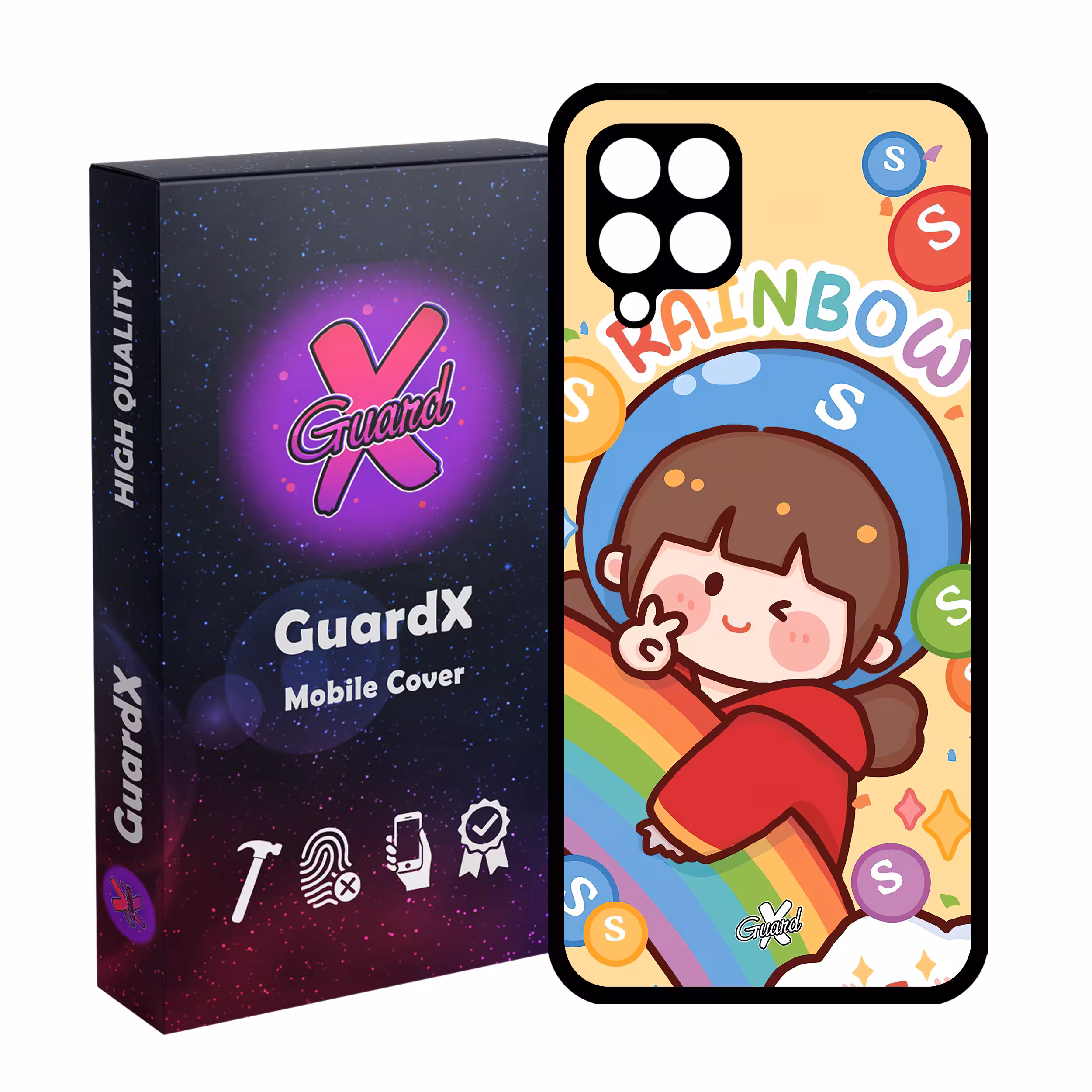 کاور گارد ایکس طرح Girl مدل Glass10520 مناسب برای گوشی موبایل سامسونگ Galaxy A12/M12/F12