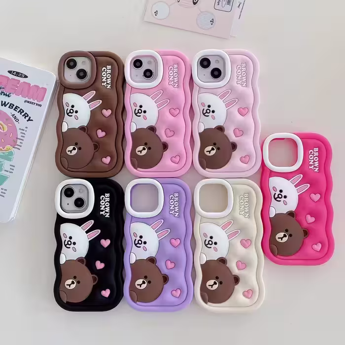 گارد (قاب) سیلیکونی اصلی خرسی brown cony
