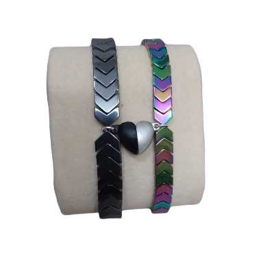 دستبند مدل مگنت لاو مجموعه 2 عددی