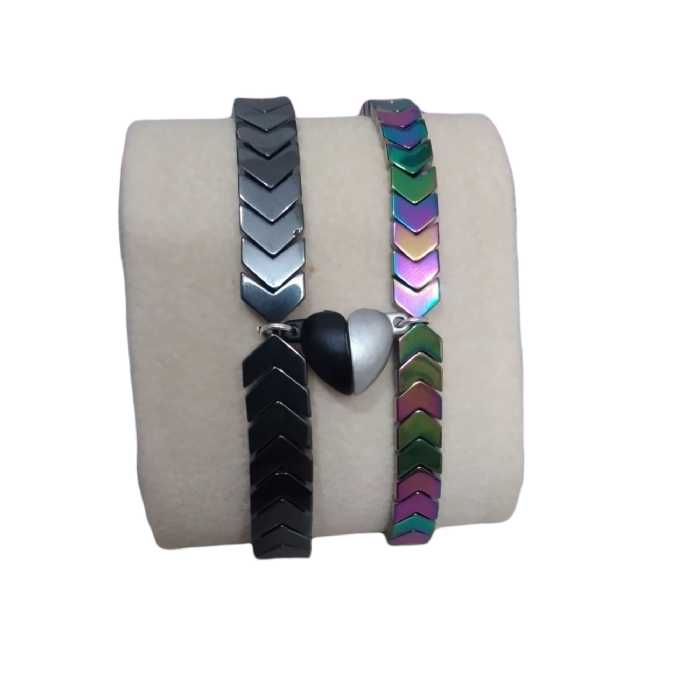 دستبند مدل مگنت لاو مجموعه 2 عددی