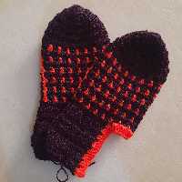 پاپوش قلاب بافی دست بافت طرح کوک