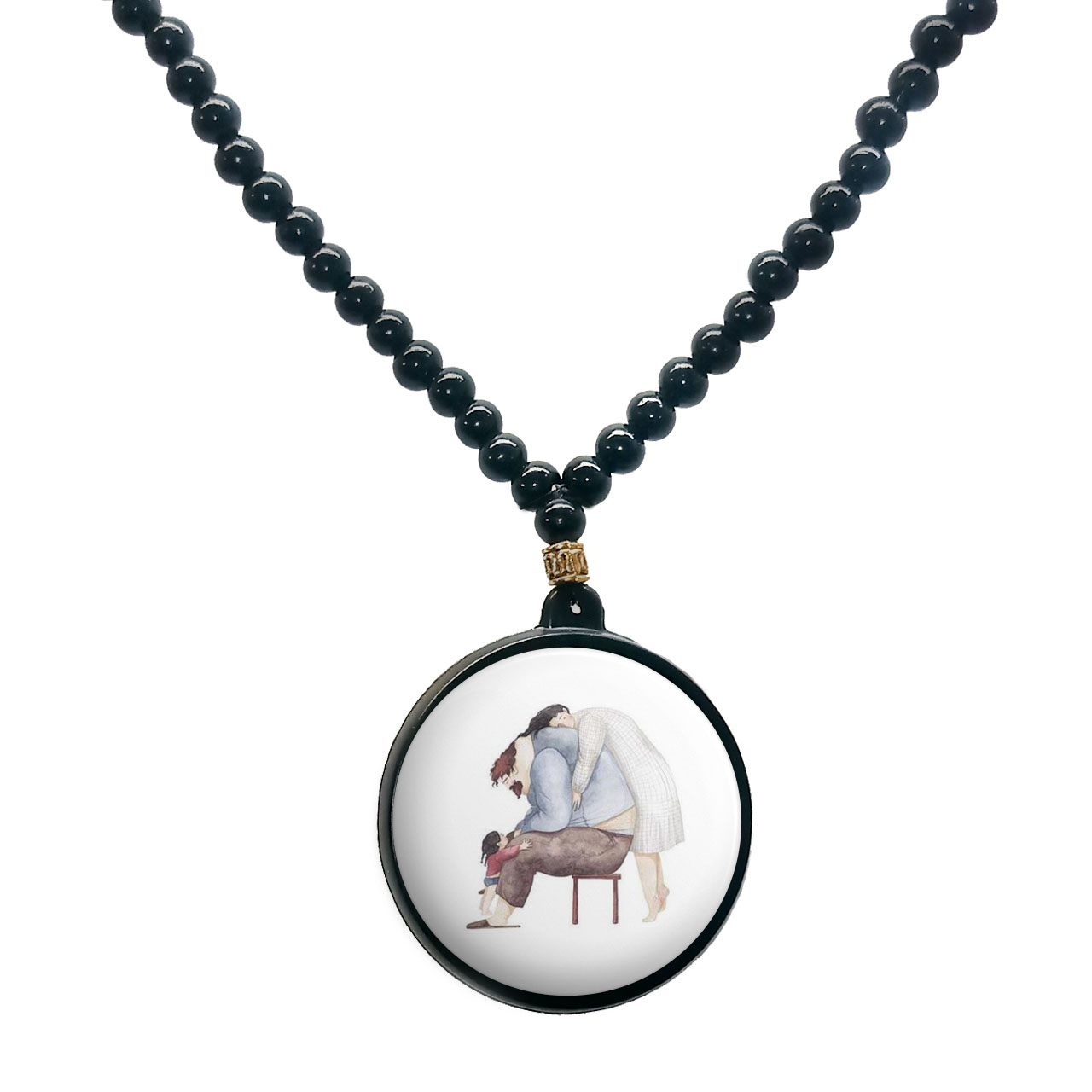 گردنبند پرمانه طرح عاشقانه کد pmd.5554 مدل دو طرفه