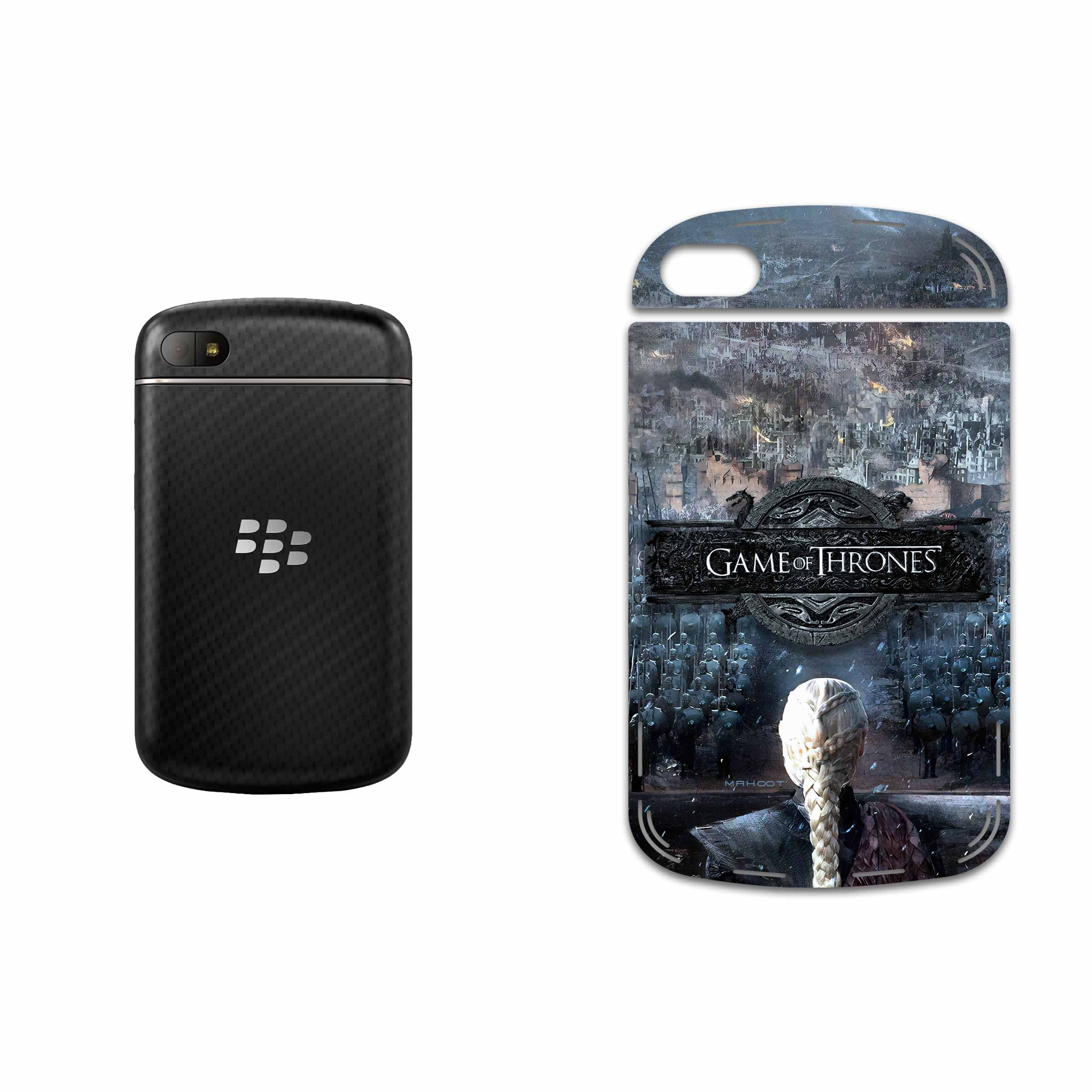 برچسب پوششی ماهوت مدل Game of Thrones مناسب برای گوشی موبایل بلک بری Q10