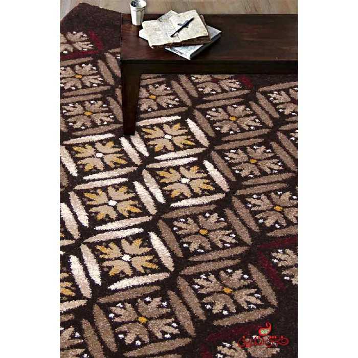 فرش ماشینی ساوین طرح رایان قهوه ای