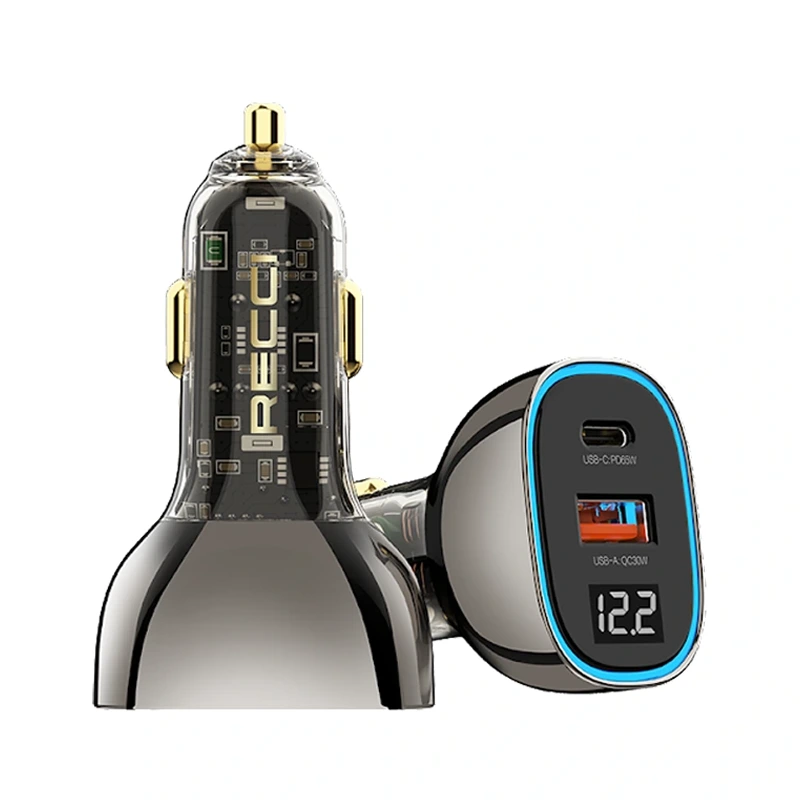 شارژر فندکی بدنه شفاف مدل Recci 93W RCC-N18