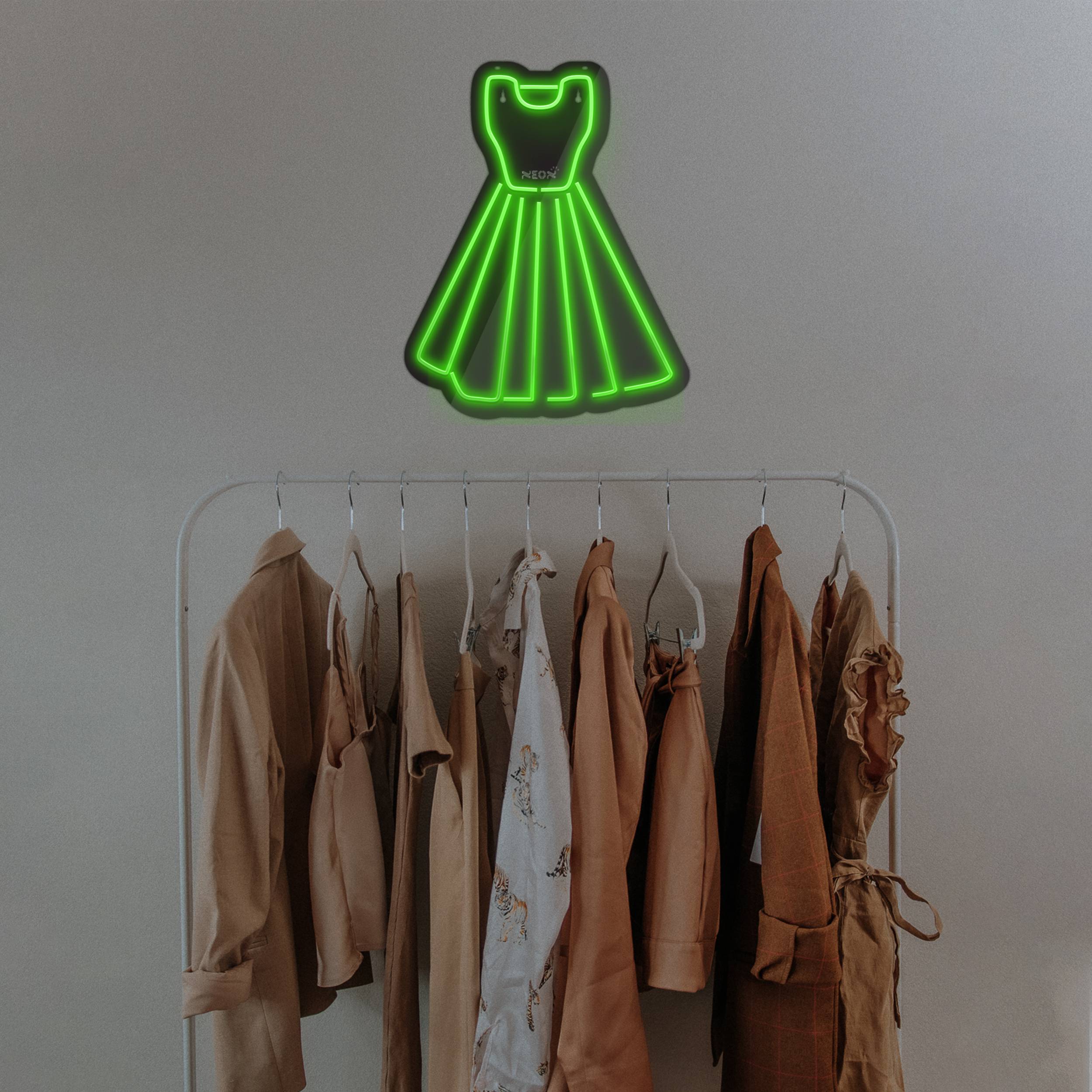چراغ دیواری نئون دیزاین مدل Women-Clothes-BL_GR