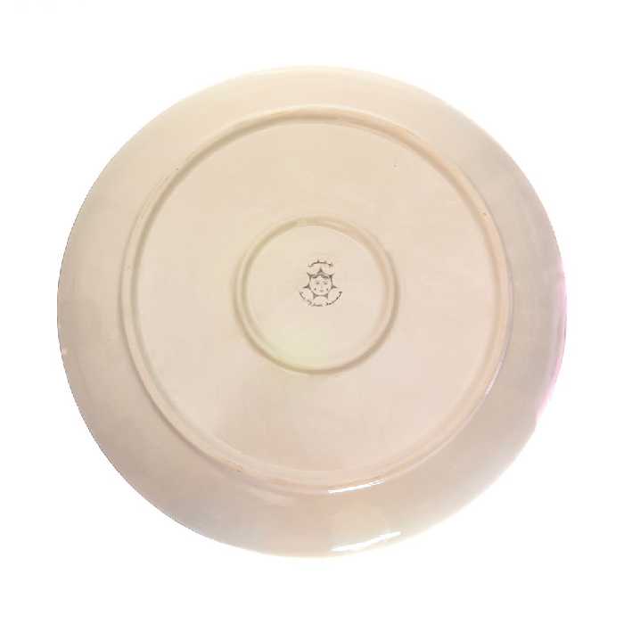 بشقاب چینی میبد مروارید طرح مرغی رنگی مدل شیرینی خوری بسته 6 عددی