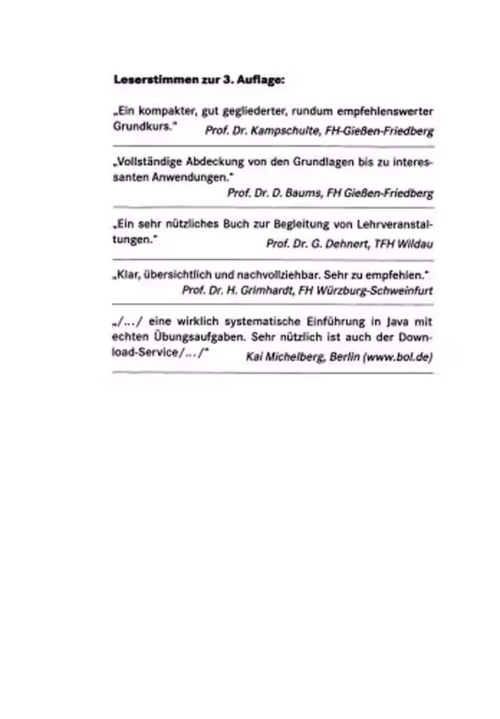 خرید و دانلود نسخه کامل کتاب Grundkurs JAVA: Von den Grundlagen bis zu Datenbank- und Netzanwendungen