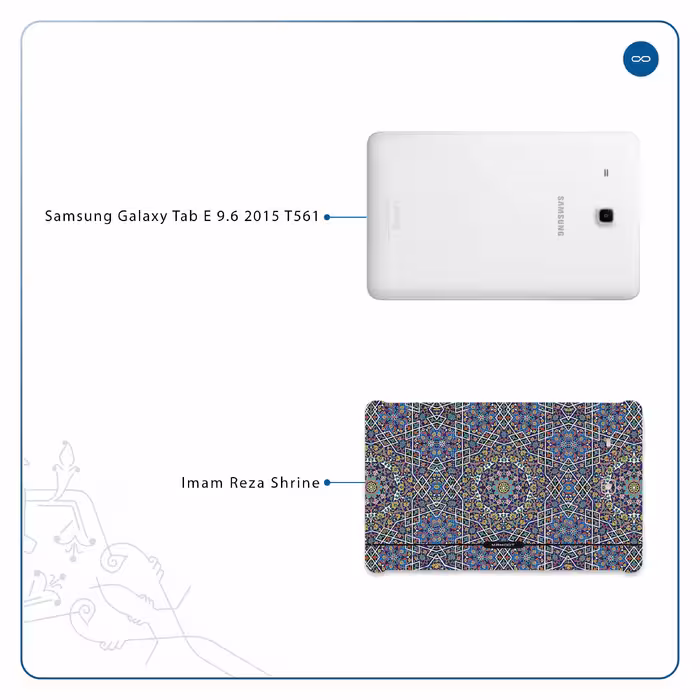 برچسب پوششی ماهوت مدل Iran-Tile6 مناسب برای تبلت سامسونگ Galaxy Tab E 9.6 2015 T561
