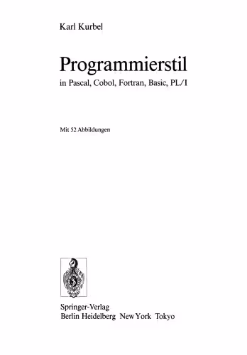 خرید و دانلود نسخه کامل کتاب Programmierstil in Pascal, Cobol, Fortran, Basic, PL/I
