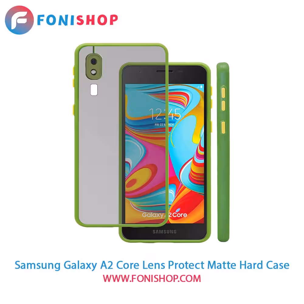قاب ، کاور پشت مات محافظ لنزدار سامسونگ Samsung Galaxy A2 Core