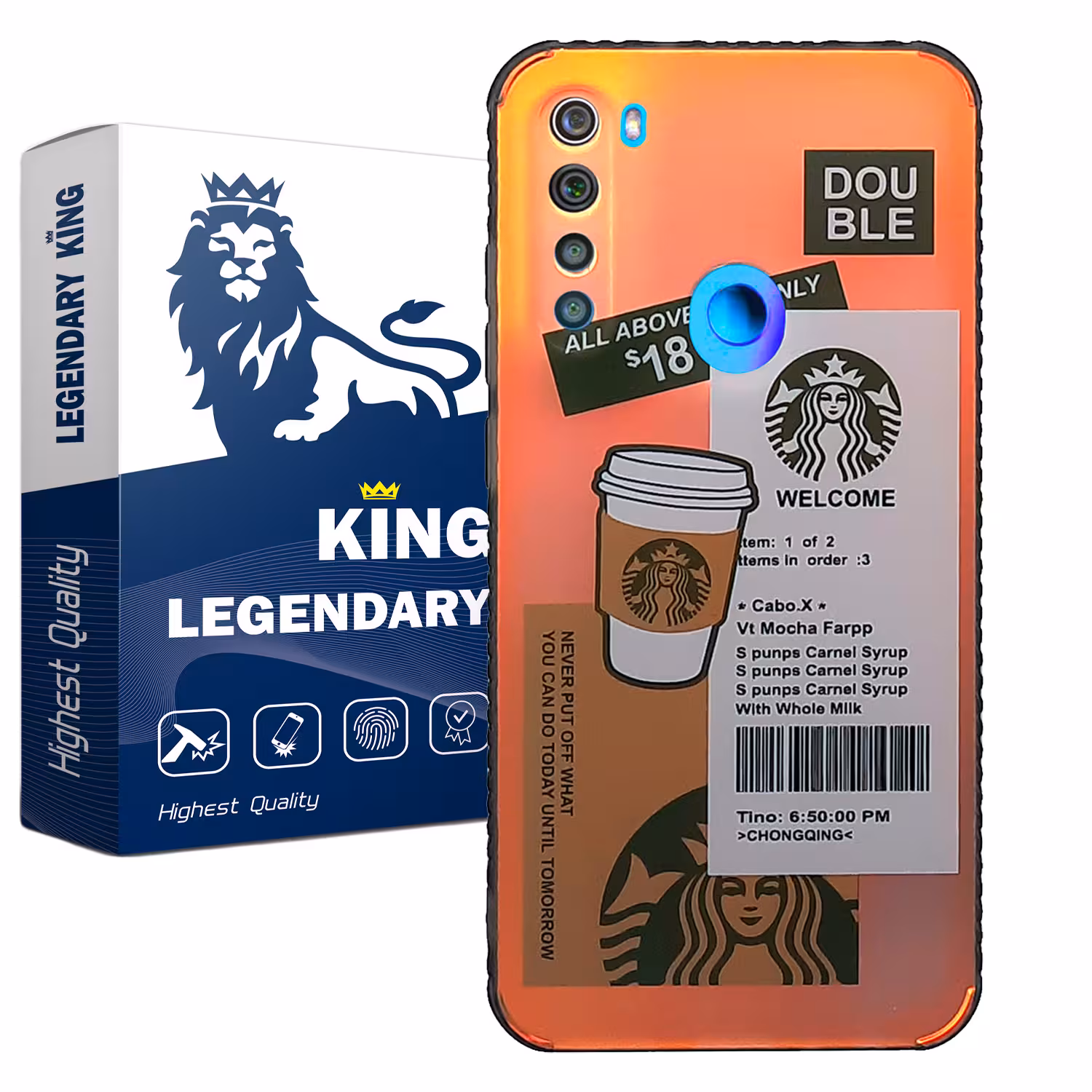 کاور لاین کینگ مدل هولوگرامی ss مناسب برای گوشی موبایل شیایومی Redmi Note 8