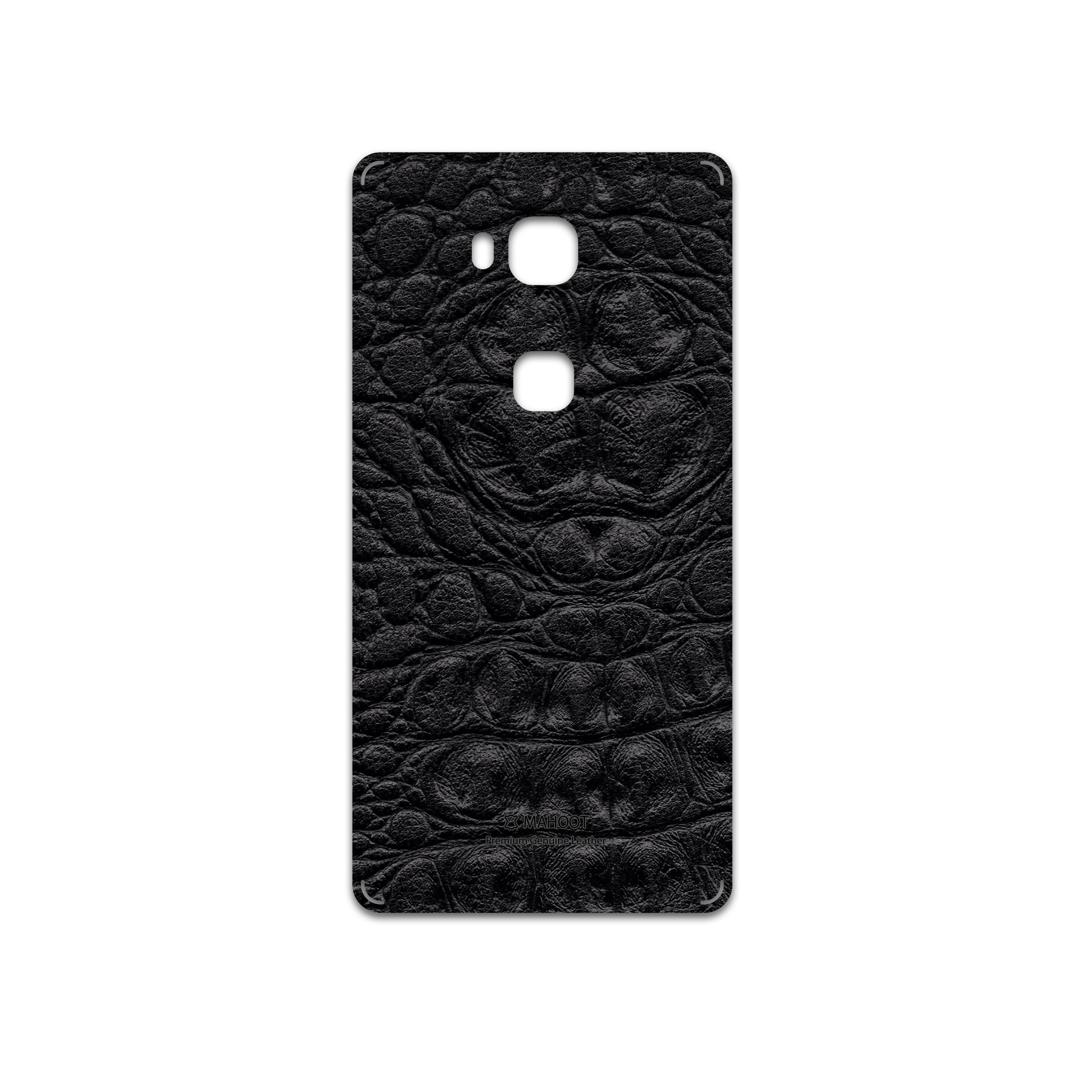برچسب پوششی ماهوت مدل Black-Crocodile-Leather مناسب برای گوشی موبایل آنر 5X