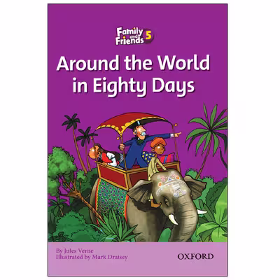 کتاب Around the World in Eighty Days اثر Jules Verne انتشارات Oxford 