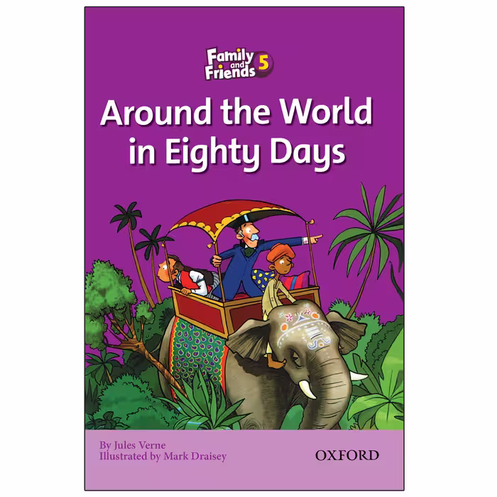 کتاب Around the World in Eighty Days اثر Jules Verne انتشارات Oxford 