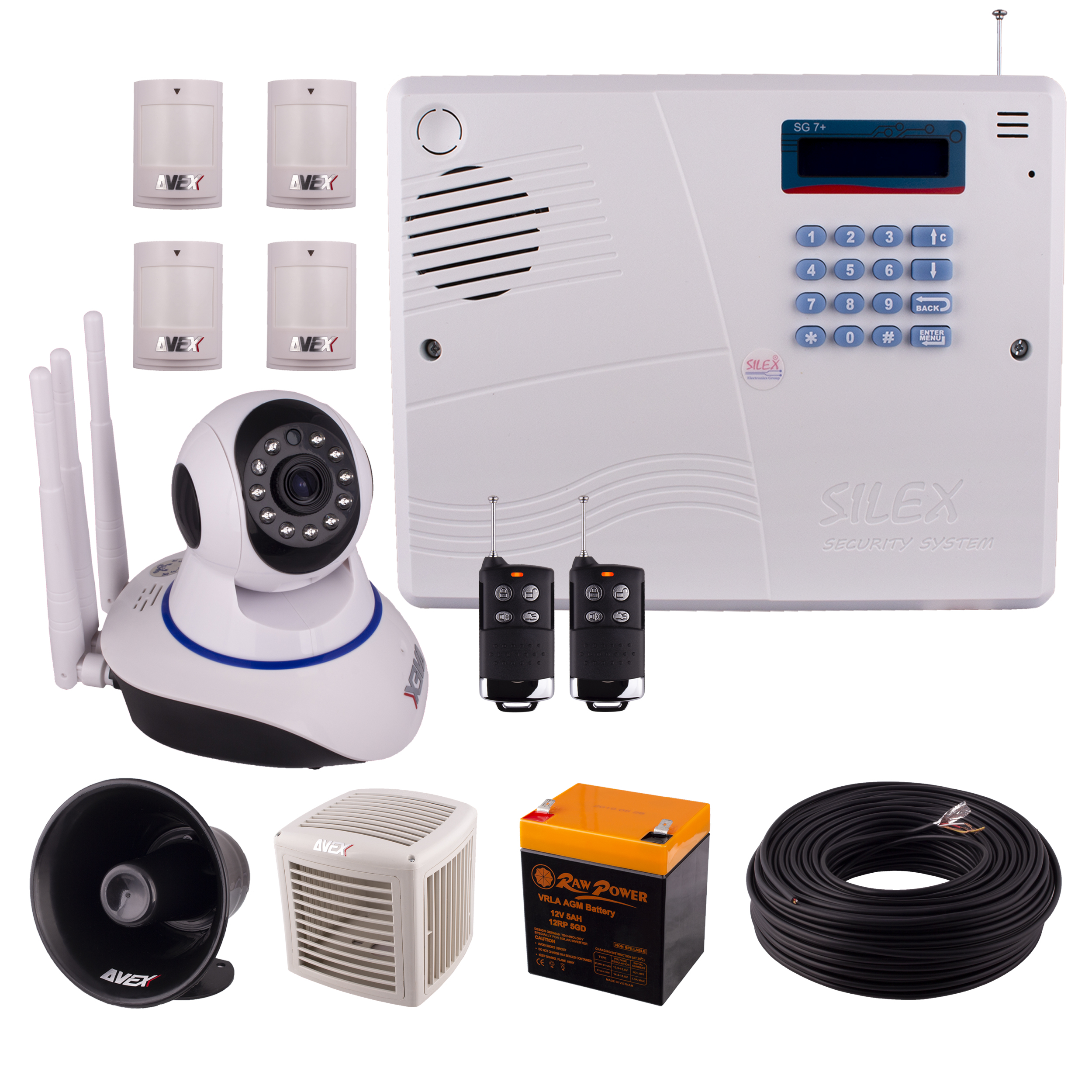 دزدگیر اماکن سایلکس مدل SG7-4CH  PT380