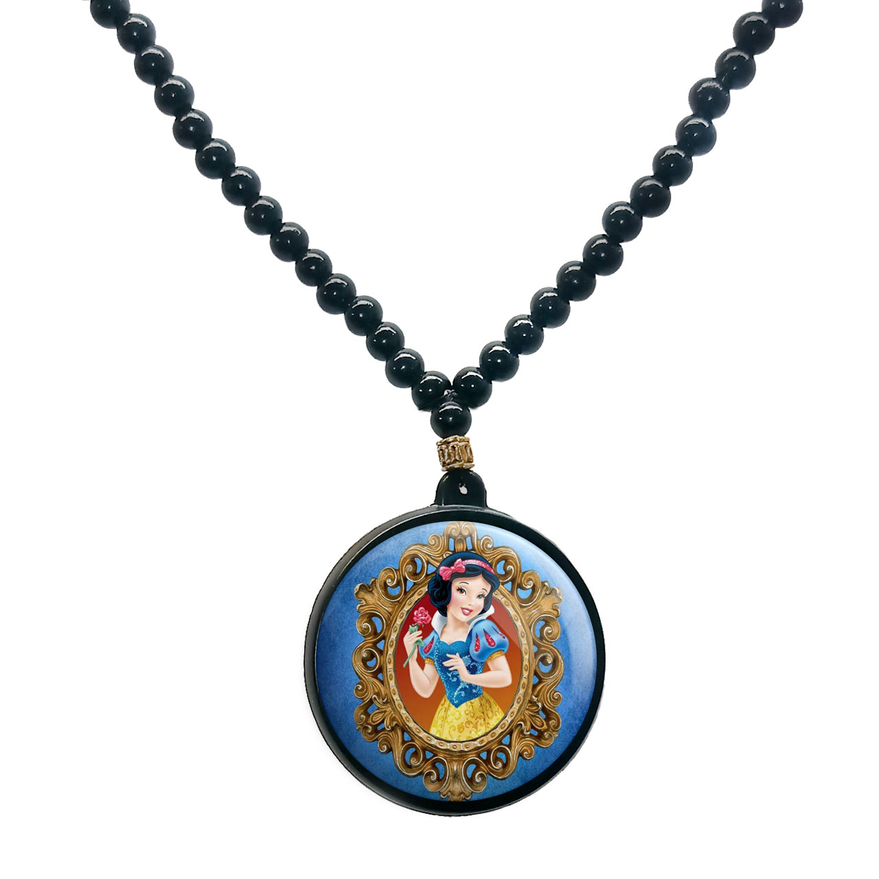 گردنبند پرمانه طرح پرنسس ها کد pmd.1079 مدل دو طرفه