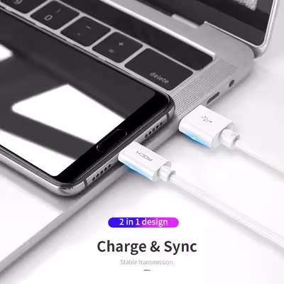 کابل تبدیل USB به USB-C راک مدل RCB0543 طول 1.5 متر  بسته 2 عددی 