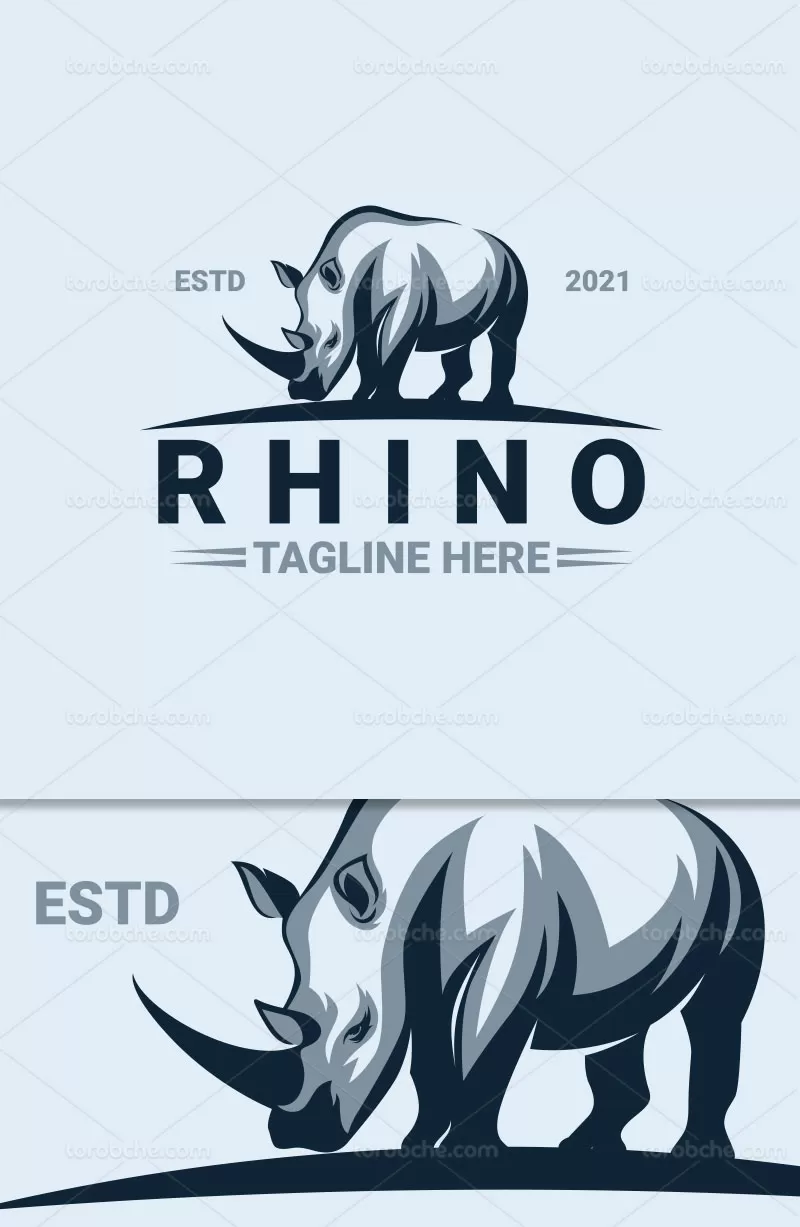 وکتور لوگو کرگدن | گرافیک با طعم تربچه