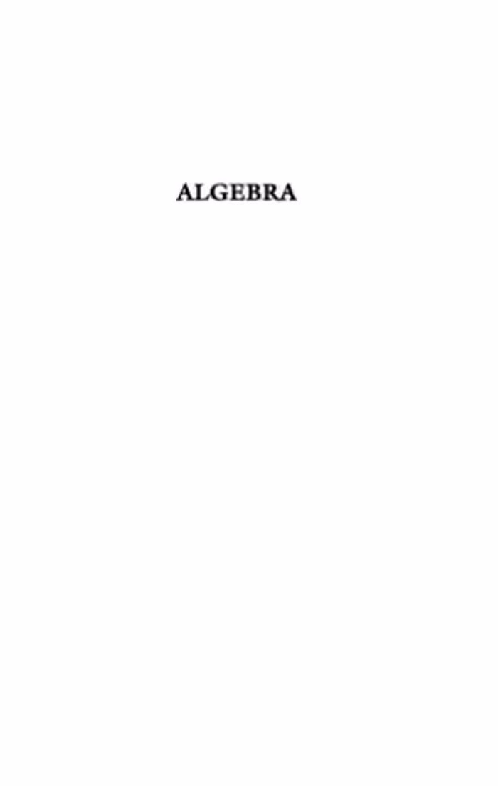 خرید و دانلود نسخه کامل کتاب Algebra