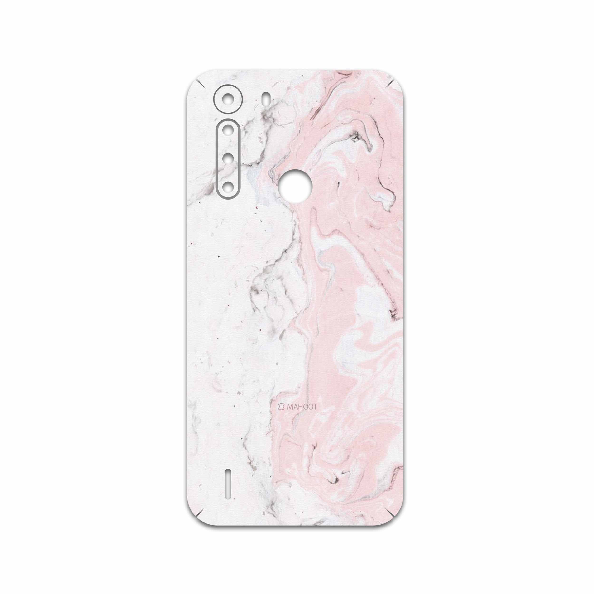 برچسب پوششی ماهوت مدل Blanco-Pink-Marble مناسب برای گوشی موبایل موتورولا One Fusion