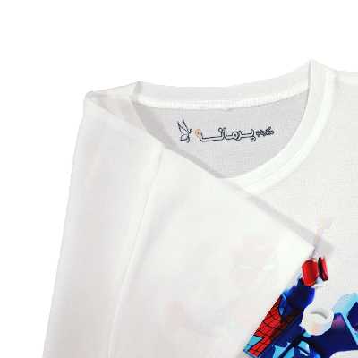 تی شرت آستین کوتاه  بچگانه پرمانه طرح مرد عنکبوتی کد pmt.6718